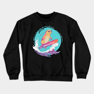 Catching Waves: Surfing Serenity Crewneck Sweatshirt